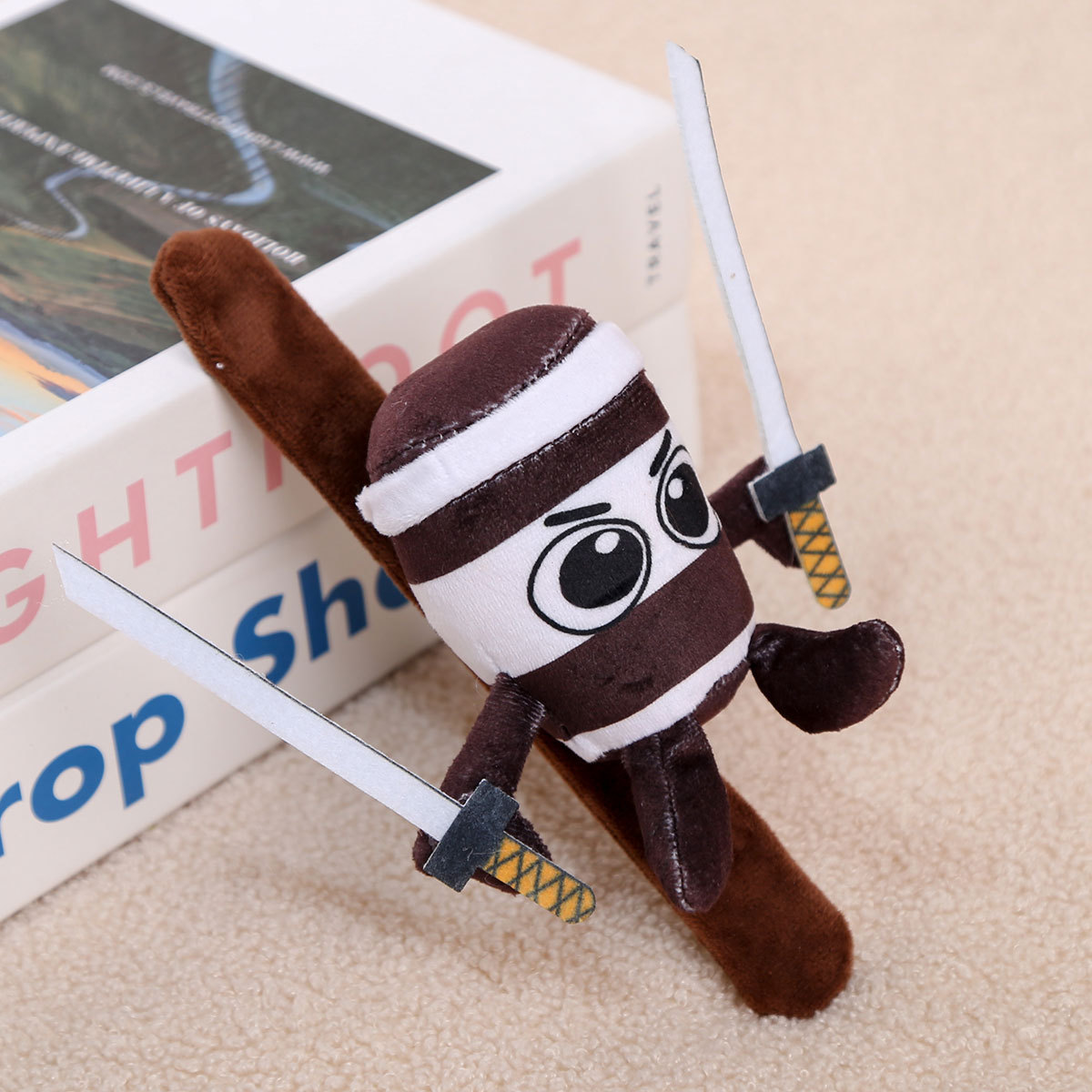 Picture of Ai Shan Hai Jing Tungtung Tungsahur Cross-Border Doll Toy Wooden Stick Plush Keychain Small Pendant