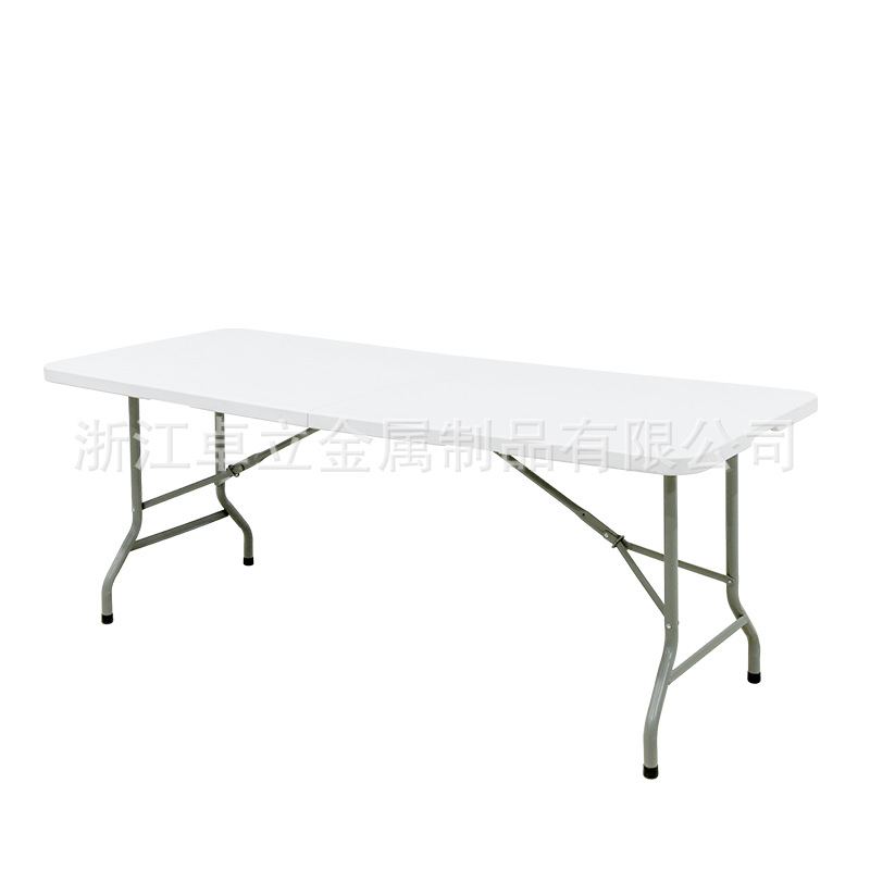 Z183 Household Simple Foldable Outdoor Business Convenient Dining Table Blowing Plastic Furniture Table Chair 1.8 m Direct Selling