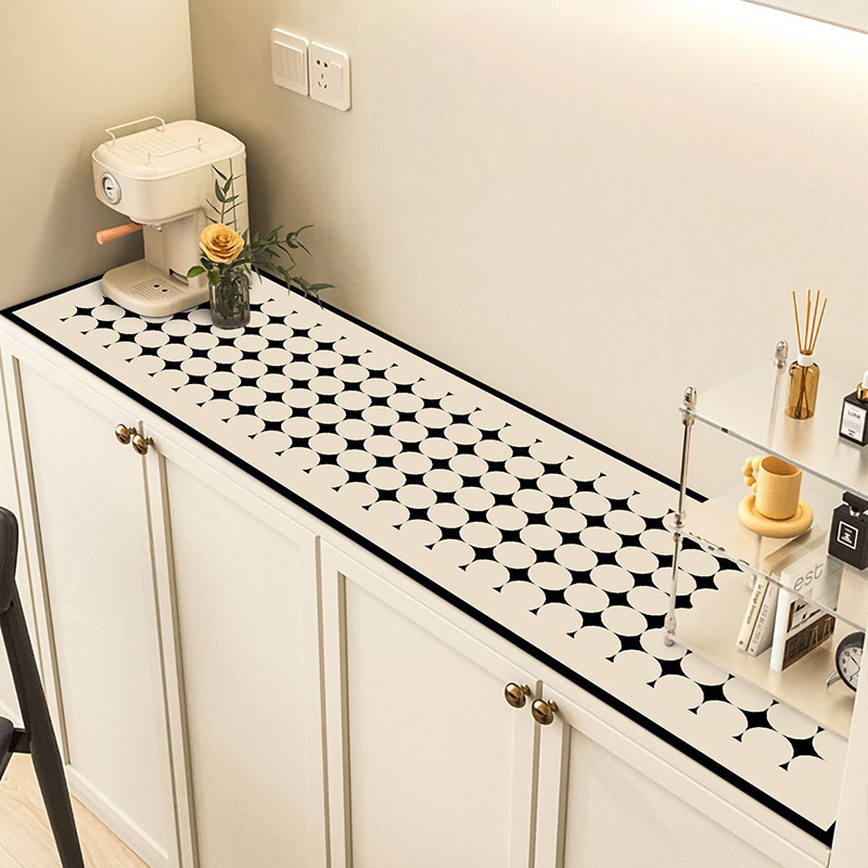Modern Simple Light Luxury High-end Home TV Cabinet Table Mat Hallway Shoe Cabinet Wipe Wash-free Protective Leather Tablecloth