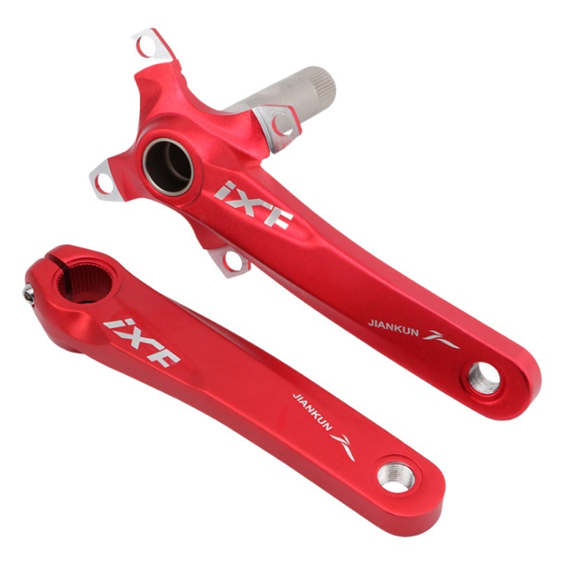 Mountain Bike Hollow Integrated Crank Aluminum Alloy Off-Road High-Strength Bearing Central Axis Road Bike Crankset Lightweight