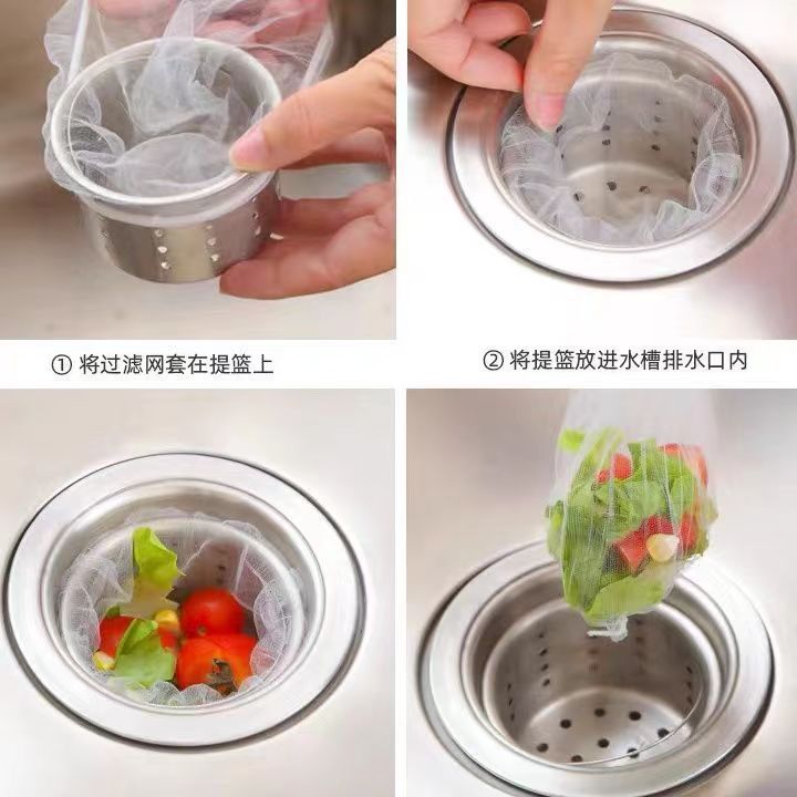 Picture of Household Kitchen Sink Filter Net Catching Vegetable Basin Sewer Sink Sink Floor Drain Filter Net Bag