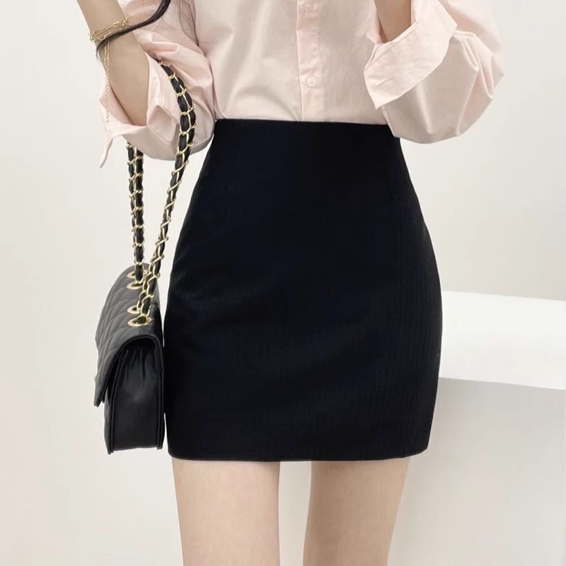 Picture of Short Skirt Stretch Suit Skirt Women's Spring and Summer High Waist Tight Sexy Hip Skirt Overskirt OL Slim Fit Western Style Skirt