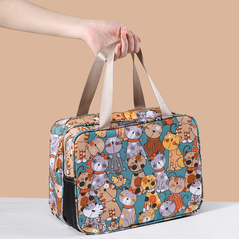 Picture of Double-Layer Large-Capacity and Good-Looking Storage Bag for Travel, Portable Toiletry Bag, Simple Waterproof and Stowable Cosmetic Bag