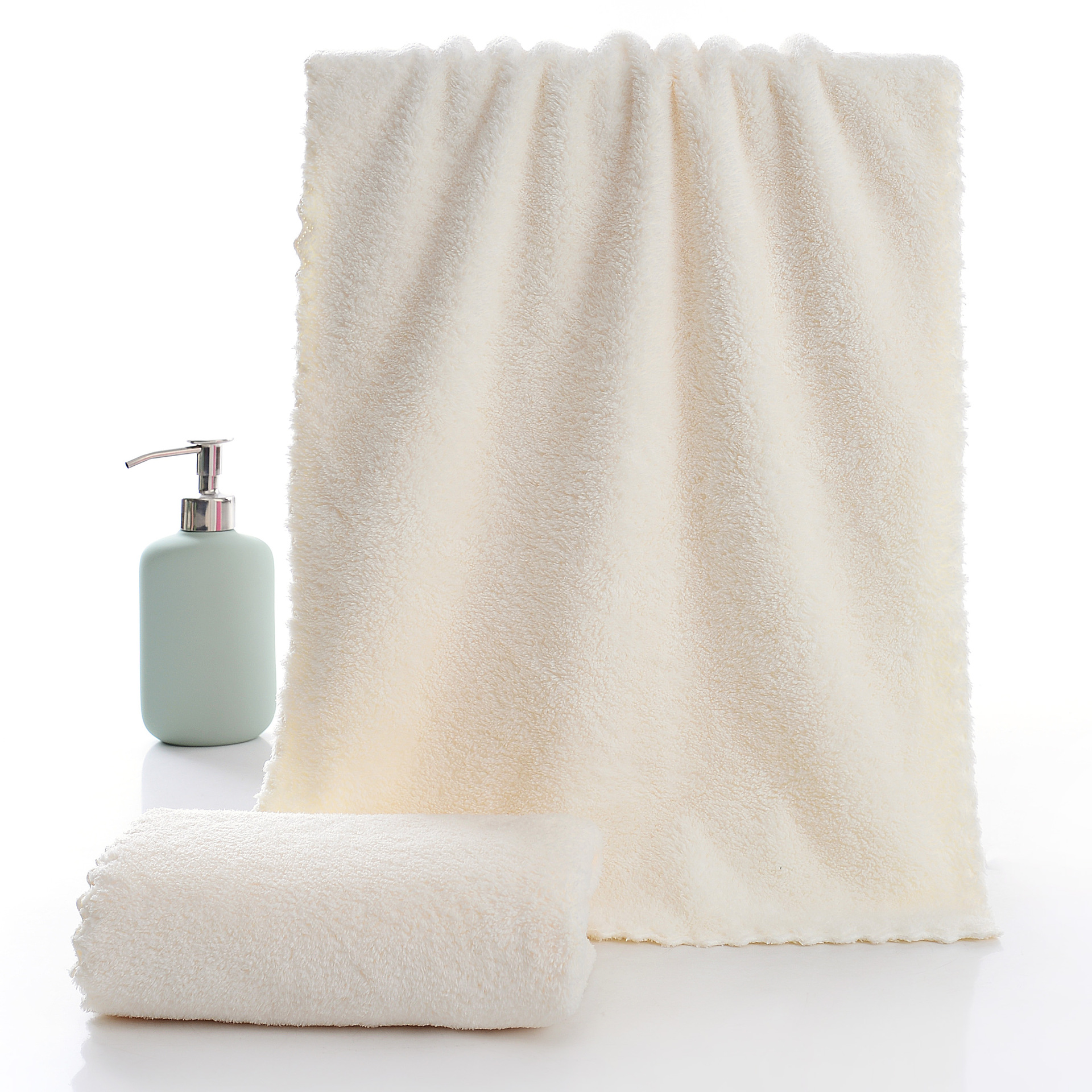 Picture of Coral Fleece Towel Plain Wash Face Towel Soft Absorbent Gift Household Not Easy to Send
