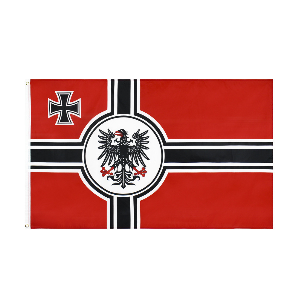 Factory Stock Available on Aliexpress and Amazon for Cross-Border Supply of 90*150cm German Eagle Dk Reich Wwii German Flag