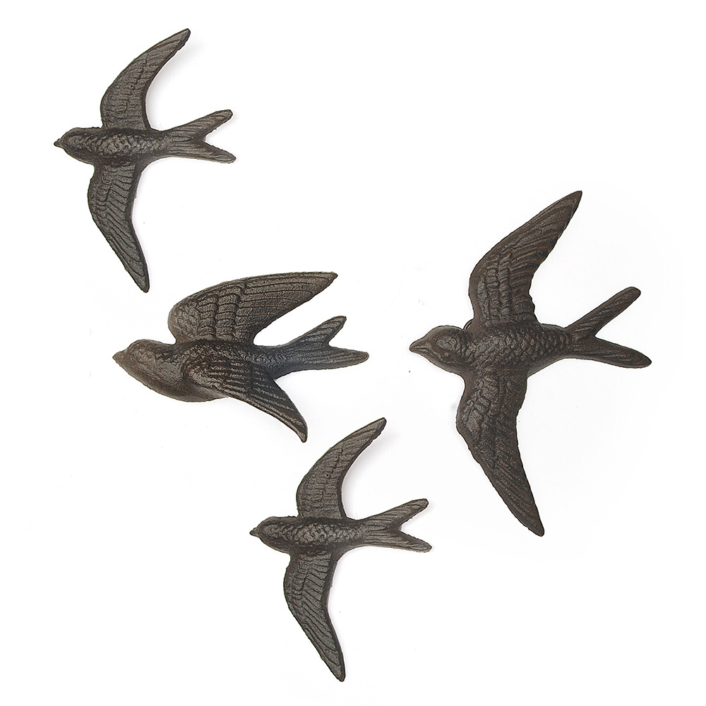 Picture of Cast Iron Flying Swallow Creative Retro Wall Decorations Swallow Personality Home Decorations Hallway Courtyard Garden Courtyard Crafts