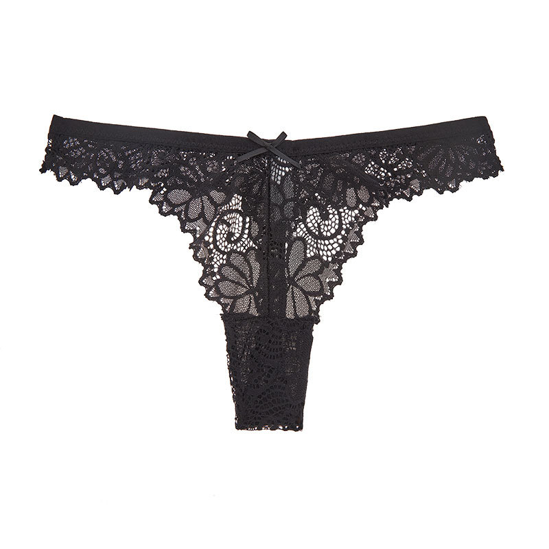 Picture of Thong Women's European and American Foreign trade sexy lace sexy women's underwear Low Waist Seamless transparent hollow T pants