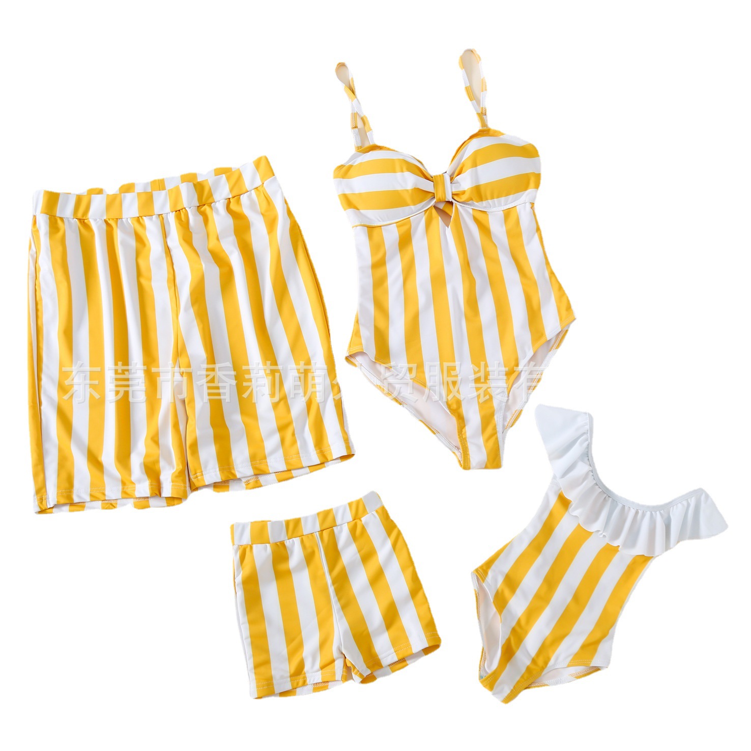 Picture of Cross-border for parent-child swimsuits European and American foreign trade women's bikini family swimsuits men's pants manufacturers spot wholesale