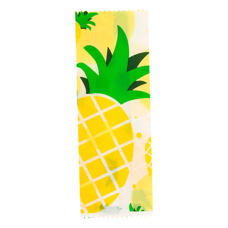 New pineapple cake packaging bag transparent pastry baking food ziplock bag wholesale simple frosted plastic machine sealing bag