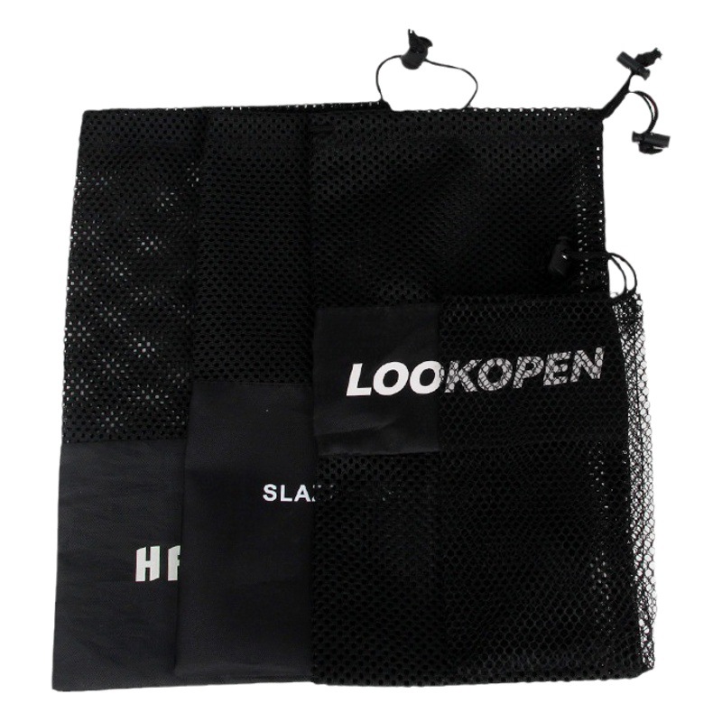 in stock wholesale black nylon mesh storage mesh bag polyester drawstring mesh bag polyester mesh bag