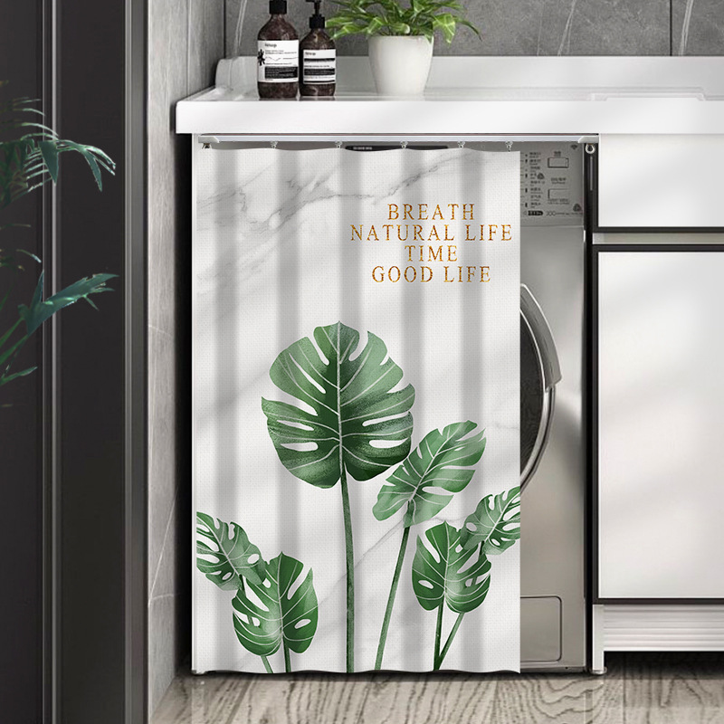 Picture of Balcony drum washing machine sun protection waterproof covering curtain drying cabinet full shading slide cover cloth dustproof heat insulation cover cloth