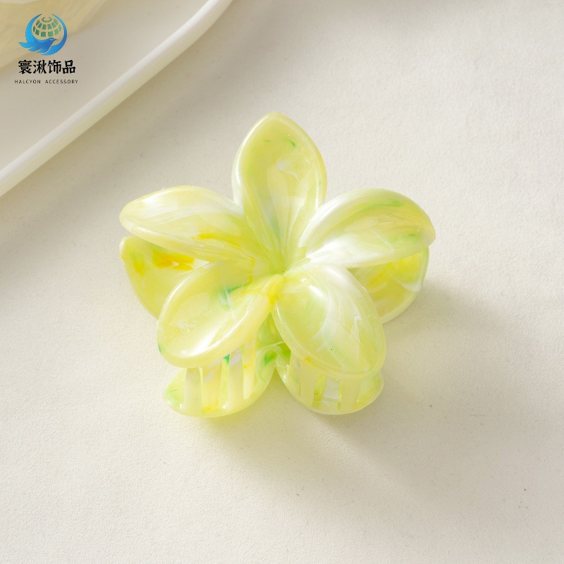 Picture of Cross-border egg flower clip large high-grade gradient Flower hairpin back head updo ponytail shark clip headdress