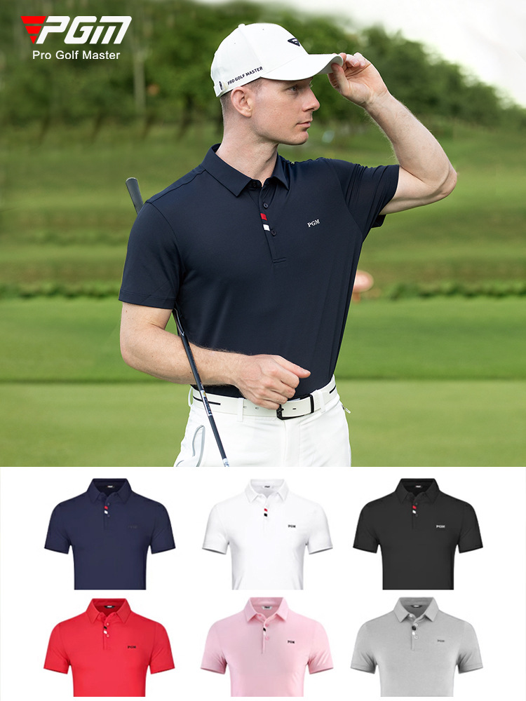 golf clothing men's summer breathable clothes short sleeve T-shirt quick-drying functional fabric golf men's clothing manufacturers