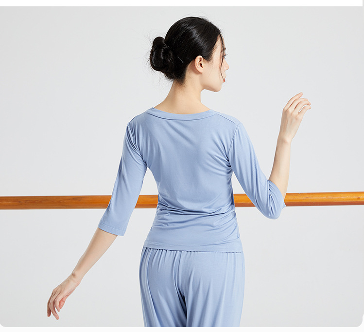 Picture of Yoga Clothing Women's New suit Women's Autumn and Winter Professional Body Training Clothing V-neck Modal Dance Women's Suit plus size