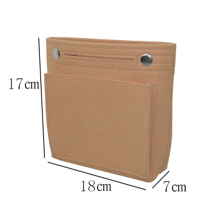 Picture of Factory wholesale felt cosmetic bag multi-functional Women's Travel liner bag large capacity felt snap storage bag