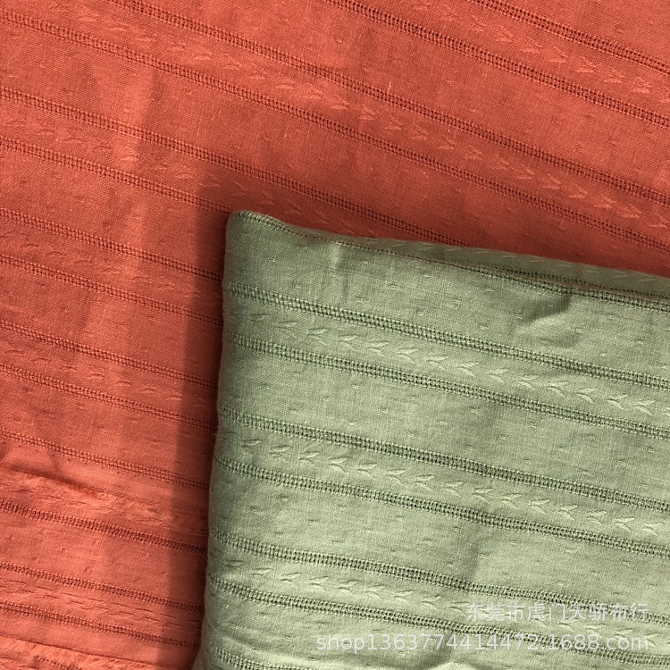 Spring and summer new woven cotton gauze jacquard 90g wheat ear flower jacquard woven cotton jacquard lining material