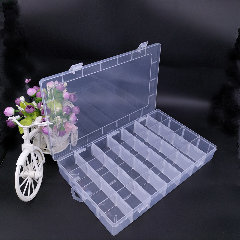 Conventional 28 grid transparent plastic storage box hardware parts electronic components whole storage box toy building blocks finishing box