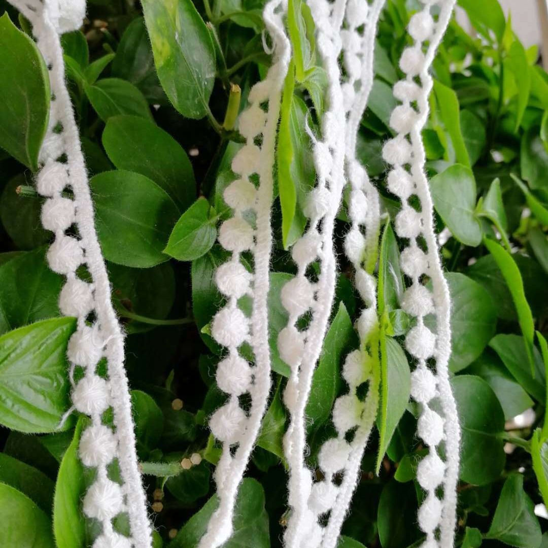 Doudou even edge small cotton ball bar code cotton polka dot collar accessories clothing decoration collar water soluble lace