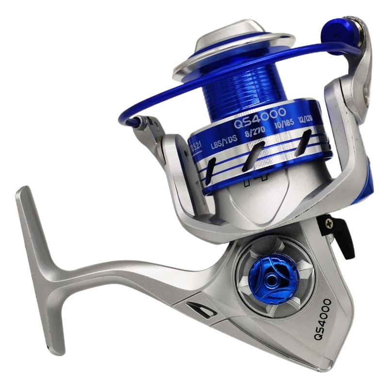 QS series Metal Head PA66 material metal bearing spindle coarse throwing line folding rocker throwing rod fishing wheel fishing line wheel