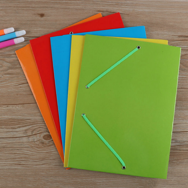 in stock paper 988 folder folder office supplies A4 file bag color paper elastic band folder