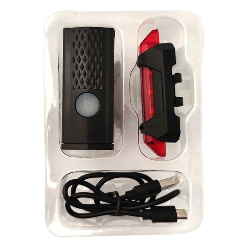 Bicycle Light Set 2255 Headlight Night Running Lighting USB Charging Outdoor Cycling Front and Rear Lights Bicycle Equipment