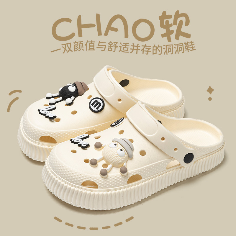 Cave Shoes Girls Outer Wear Couple's Baotou Slippers Women's Sandals and Slippers Women's Home Shoes Women's Sandals and Slippers Men's Cave Shoes