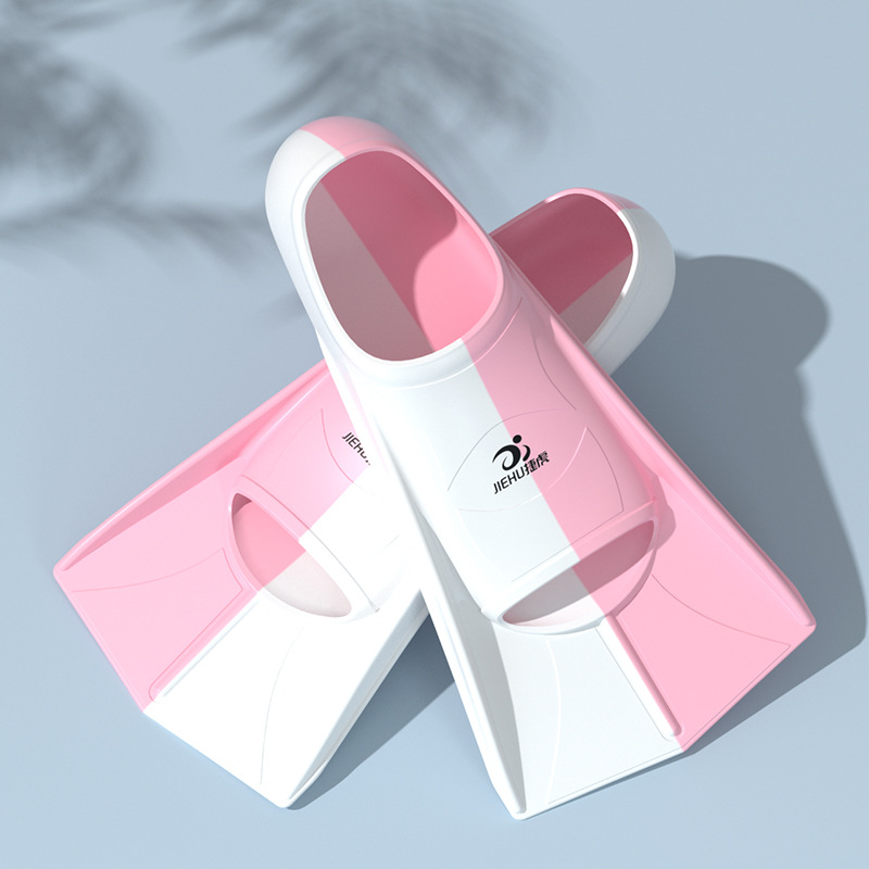 Picture of freestyle frog shoes duck paw professional training short flippers breaststroke duck feet floating diving men and women swimming flippers children