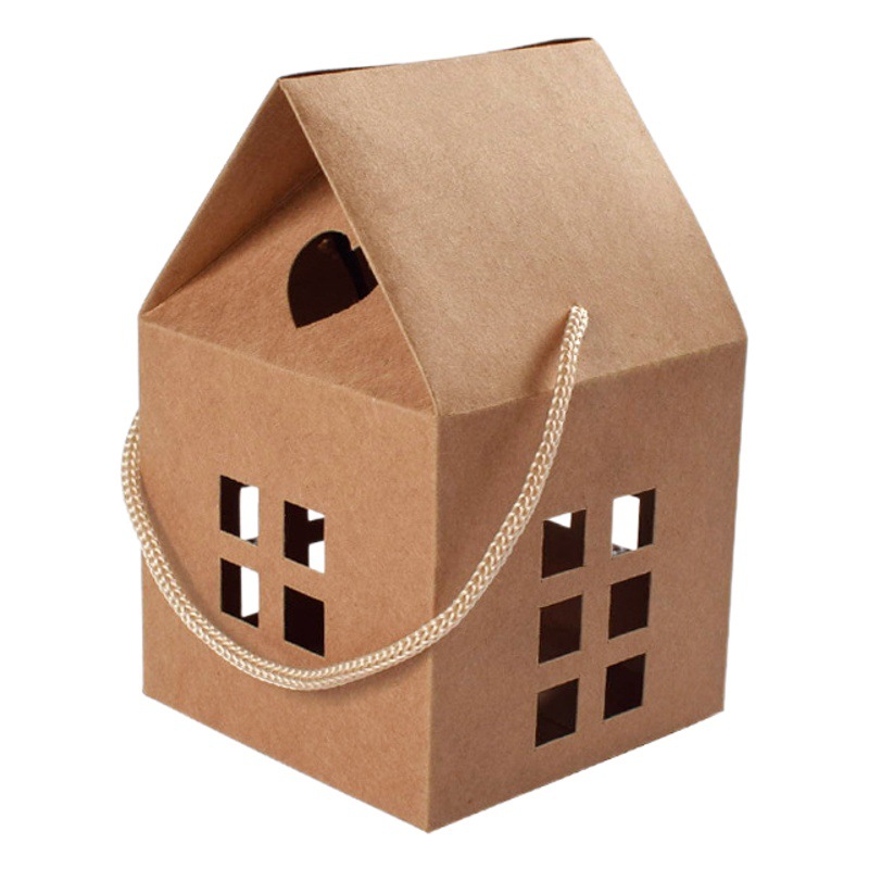 Picture of Solid color simple wind portable small candy biscuits gift box spot cross-border House cute baking packaging carton