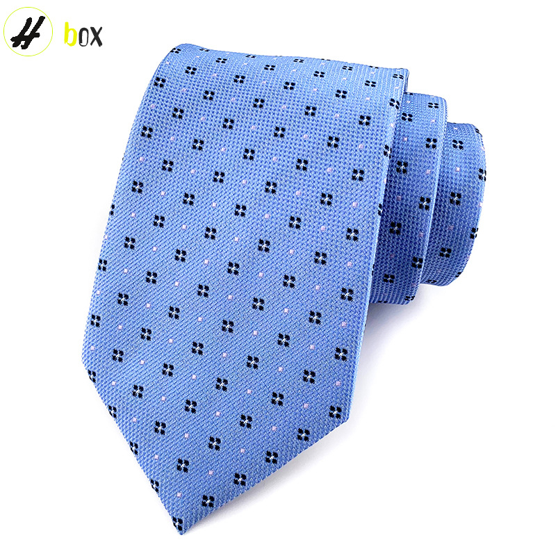 Picture of Men's Tie Jacquard Silk 8cm Hand Tie Professional Dress Interview Business Stripe Tie Men's in stock Wholesale