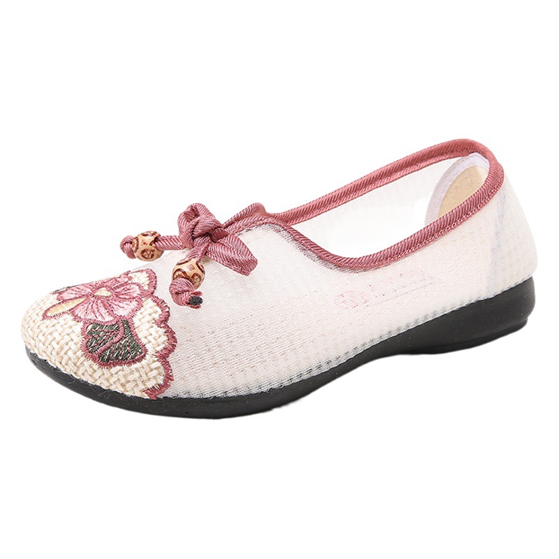 Old Beijing Cloth Shoes, New Spring and Autumn Models, Breathable Mom Shoes, Soft Sole, Non-Slip, Slip-On Shoes for Middle-Aged and Elderly Women and Grandmothers