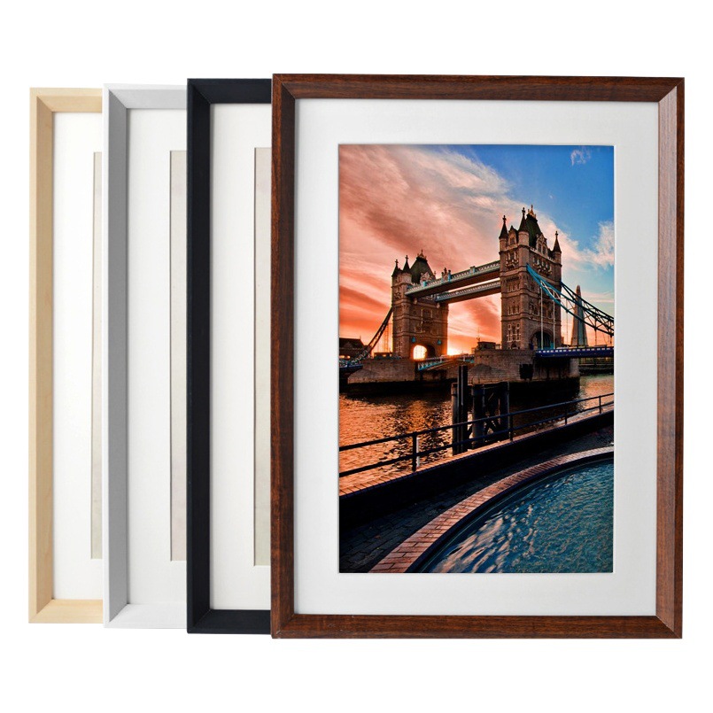 Picture of Wooden Three-Dimensional Wall-Mounted Large Photo Frame A4 Manufacturer Wholesale 4-Open Eight-Open Art Student Mounting Self-Mounted Large-Size Picture Frame