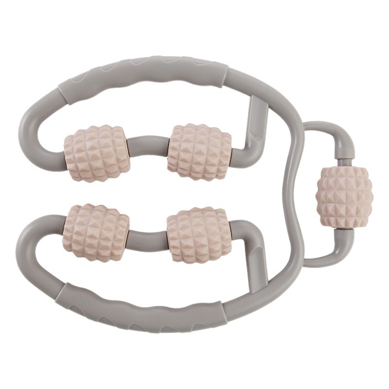 New ring leg massager handheld calf muscle relaxer foam shaft 5 wheel body thin leg device wholesale