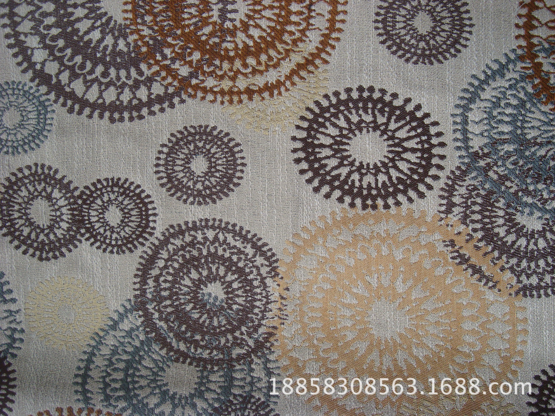 Yarn-dyed Jacquard Sofa Loop Flower Decorative Fabric Imitation Linen Jacquard Fabric European Style Large Jacquard Fabric