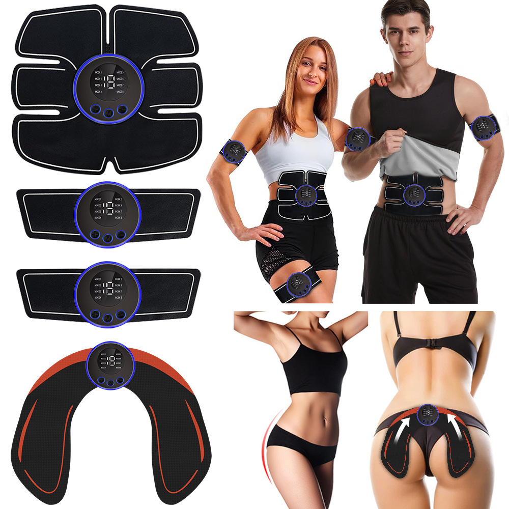 Cross-border EMS Pulse Abdominal Fitness Apparatus Shoulder and Cervical Spine Massage Sticker Sports Rechargeable Fitness Equipment Abdominal Fitness Apparatus
