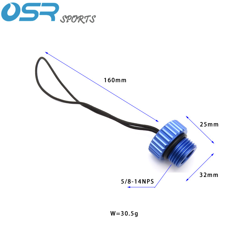 Picture of Diving back flying jacket side hanging BCD aluminum cylinder valve outer tooth dust cap 5/8-14nps dust cap