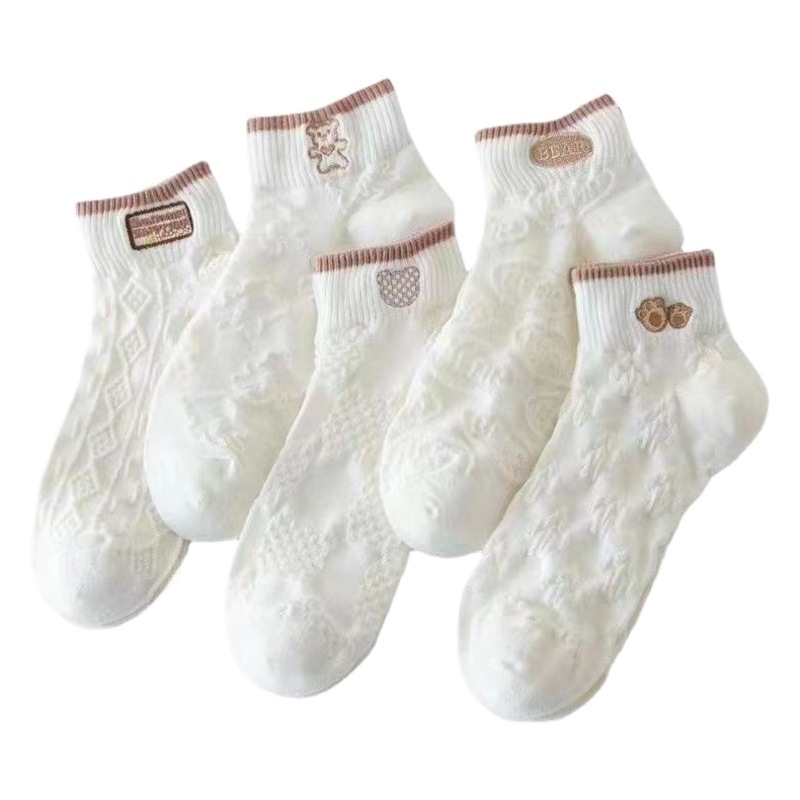Picture of Socks women's summer thin bear boat socks ins sports men's spring and summer socks breathable with invisible socks wholesale