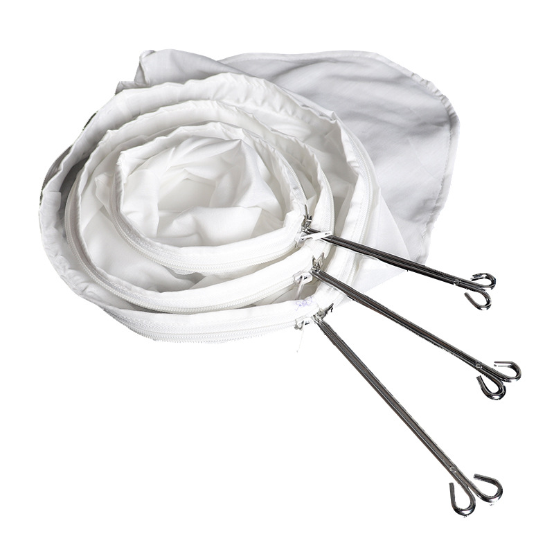 Picture of Hong Kong Style Milk Tea Filter Bag Coffee Milk Tea Shop Tools Commercial Tea Making Bag with Zipper Filter Steel Ring