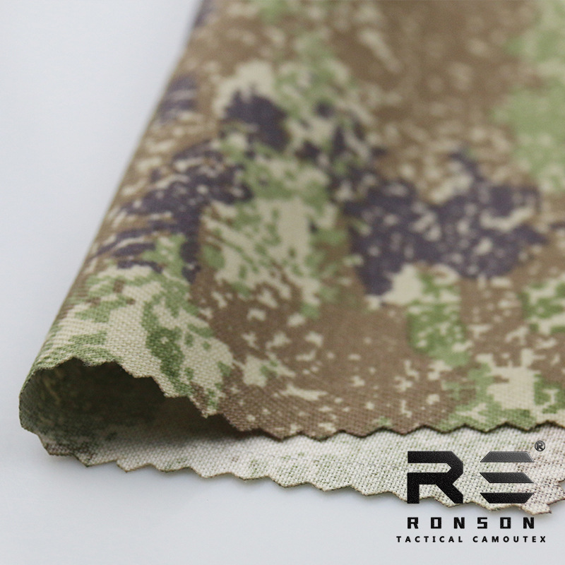 Picture of Rongsheng 16 Domestic Tiger Spot Summer Camouflage Polyester Cotton Containing Conductive Silk Anti-Infrared Cloth Garment Hats Fabric