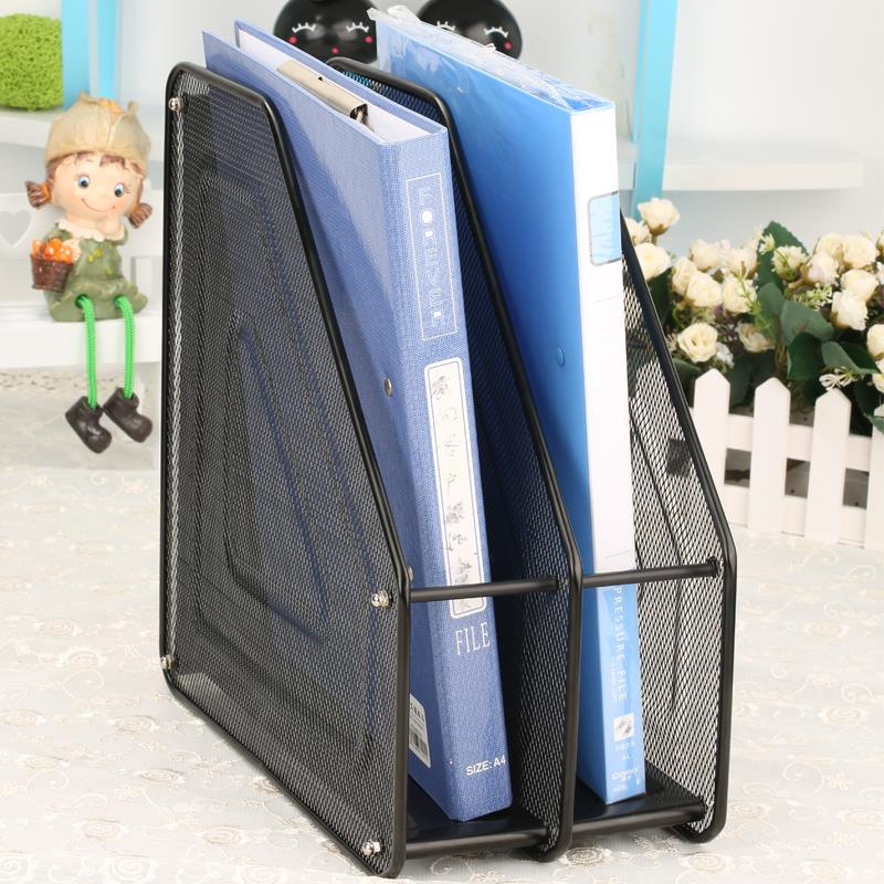 Metal iron net second file rack two columns File column 2 grid file column mesh 2 grid data box