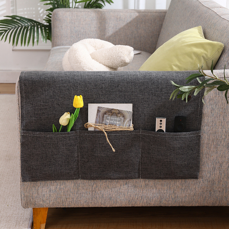 Picture of Summer Ins Sofa Armrest Cover Cloth Widened Imitation Linen Dustproof Cover Cover Mat Summer Universal Non-Slip Cover