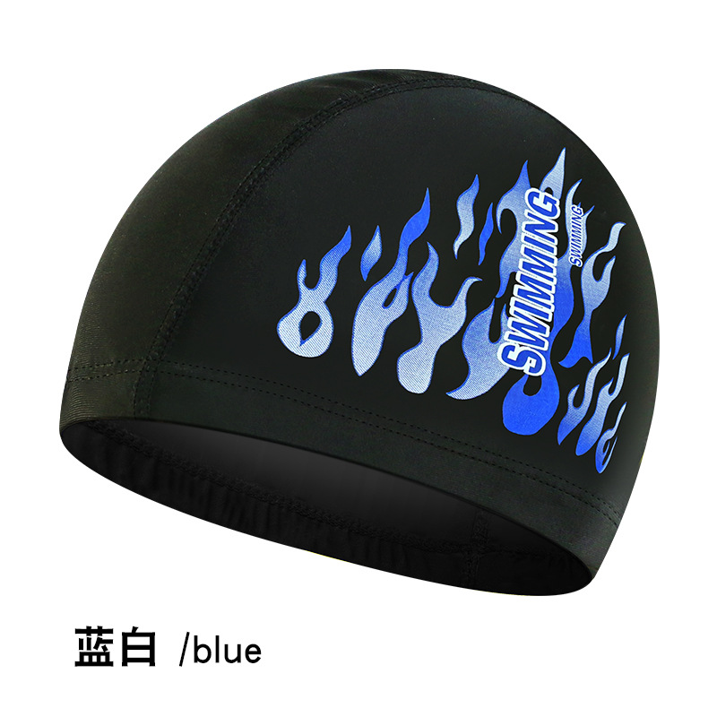 Picture of Adult color solid color swimming cap unisex cloth swimming cap three needle five thread nylon swimming cap manufacturers wholesale