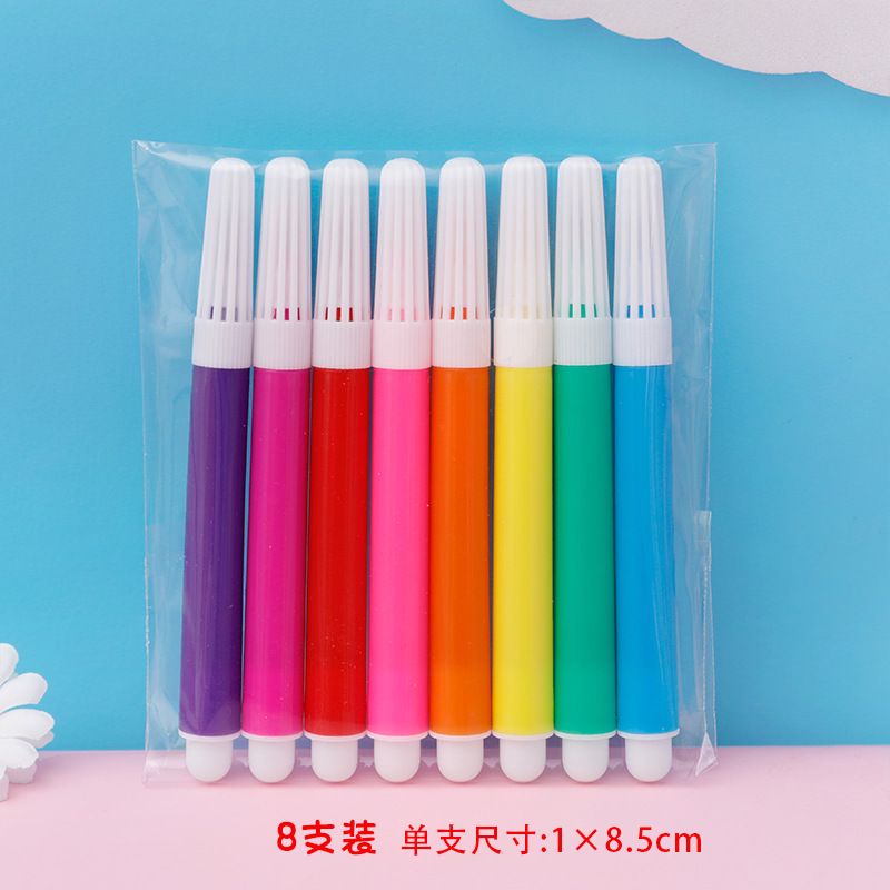 Picture of 12 Color 6 Color Mini Graffiti Watercolor Pen Kindergarten Washable Art Painting Brush Children Color diy Brush