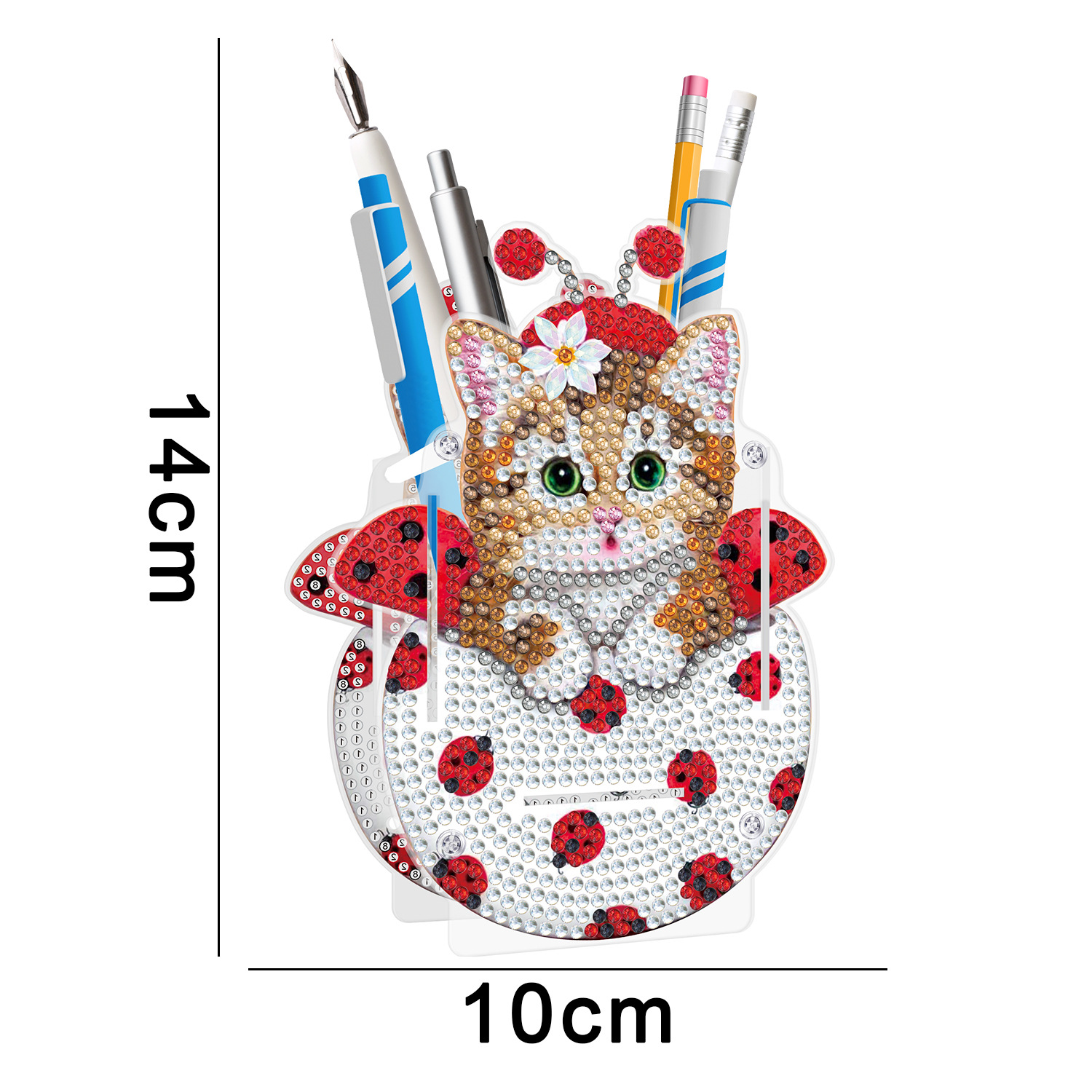 Picture of Diamond painting peripheral pen holder transparent PVC pen holder foreign trade new creative handmade stick drill desktop storage ornaments