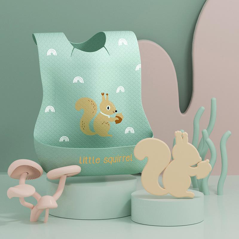 Picture of Children's Disposable Bib Baby Dinner Overalls Children's Feeding Bag Wash-free Waterproof Bib Slippery Towel Wholesale