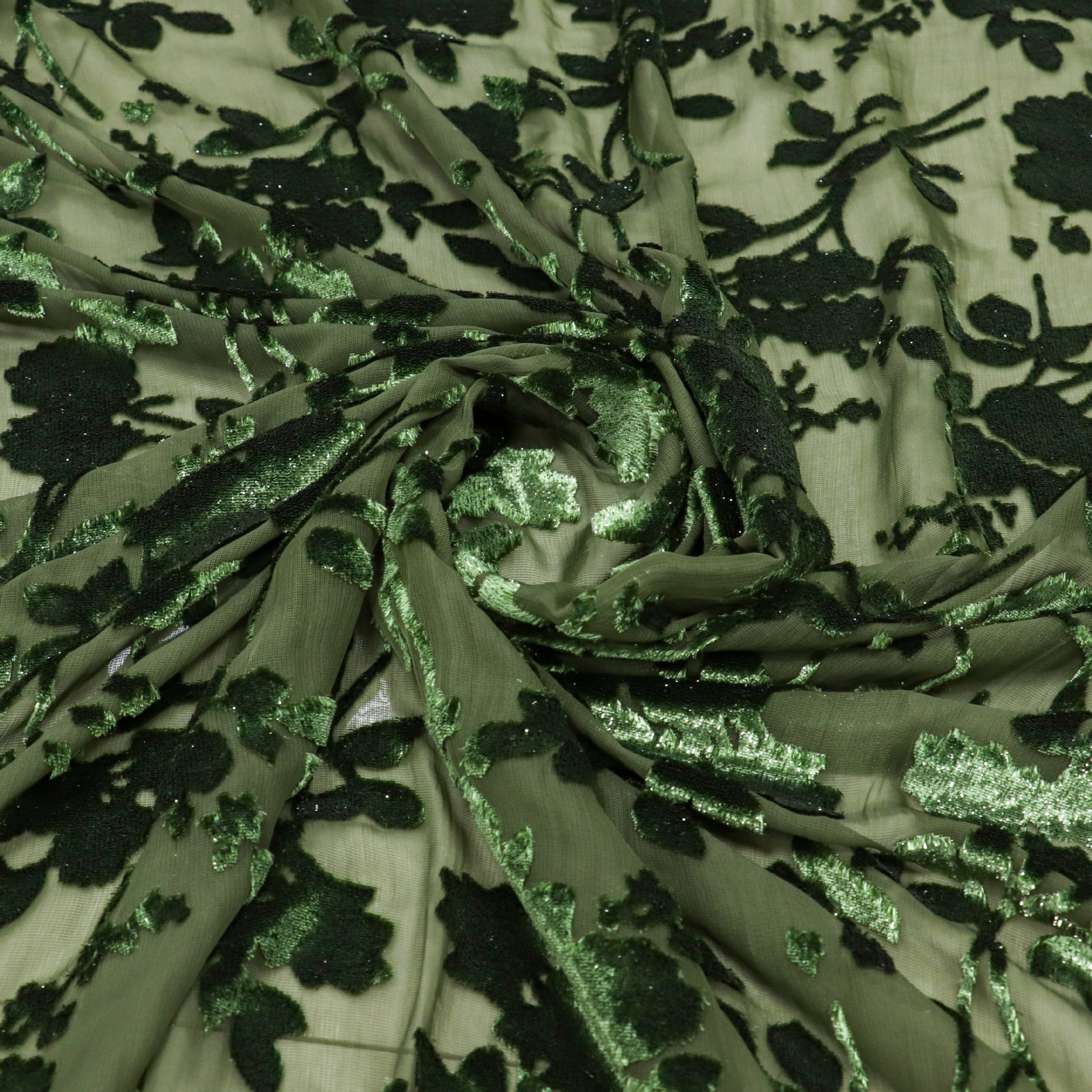 Picture of Factory wholesale woven brocade viscous brocade polyester semi-bright silk rotten flower burnt velvet fabric nightdress cheongsam skirt fabric