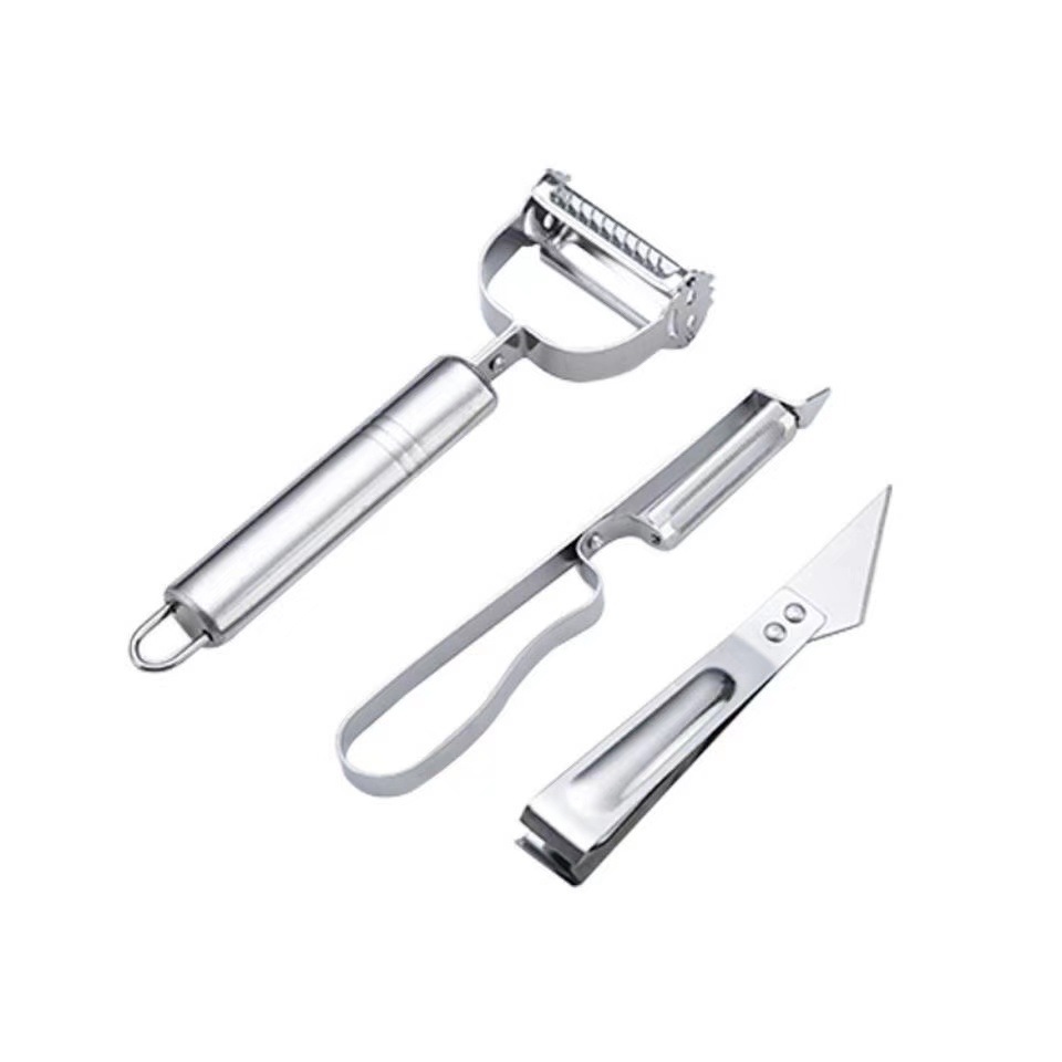 Picture of Stainless Steel Peeler Three-Piece Set Household Three-in-One Planer Multifunctional Scraper Kitchen Three-Piece Set Grater