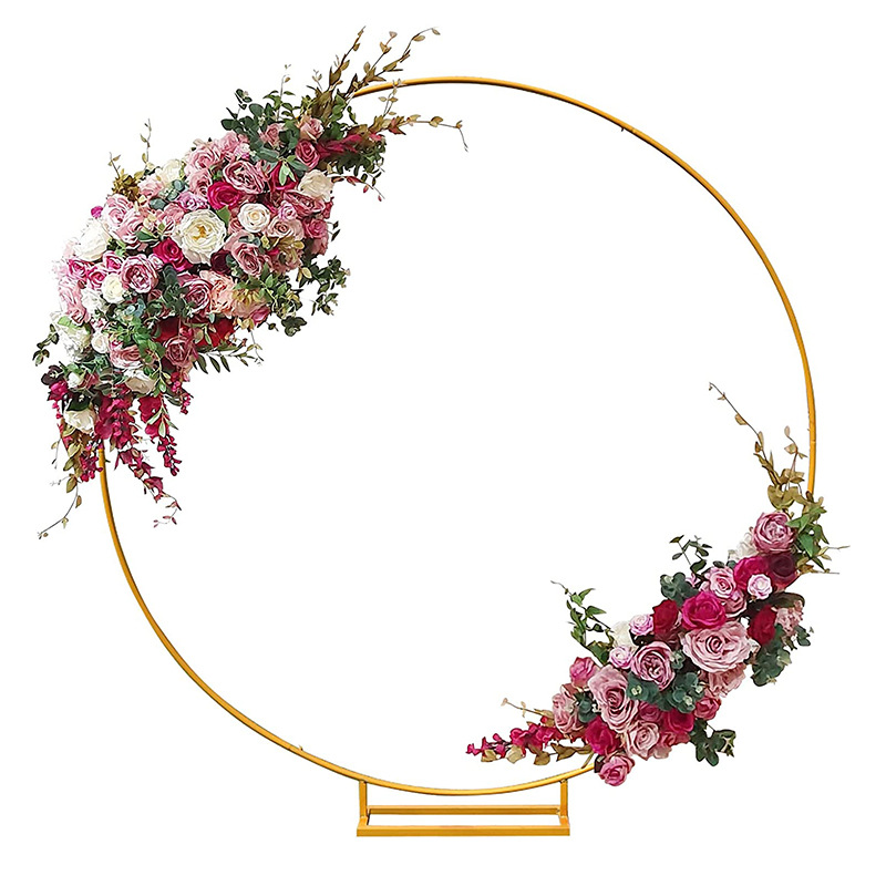 Picture of New wedding props iron ring wedding background round arch party decoration round iron frame balloon single pole arch