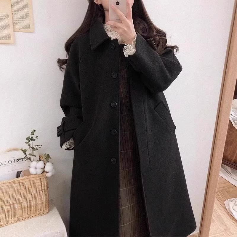 Picture of 390g Thickeneded Outwear Woolen Outwear for Women 2025 Autumn and Winter New K-Style Small Person Hepburn Style