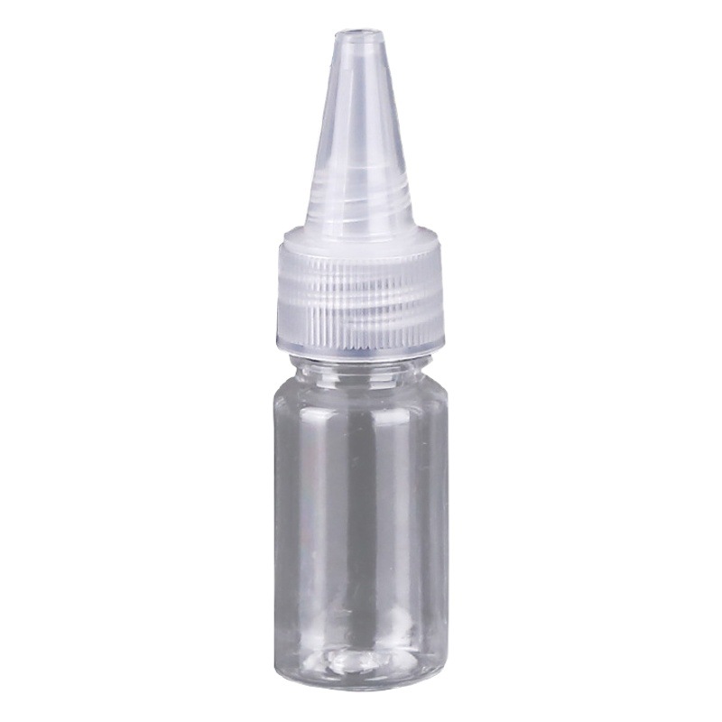 in stock 100ml squeeze pet transparent pointed nose bottle cosmetic watering bottle portable ink pigment squeeze bottle