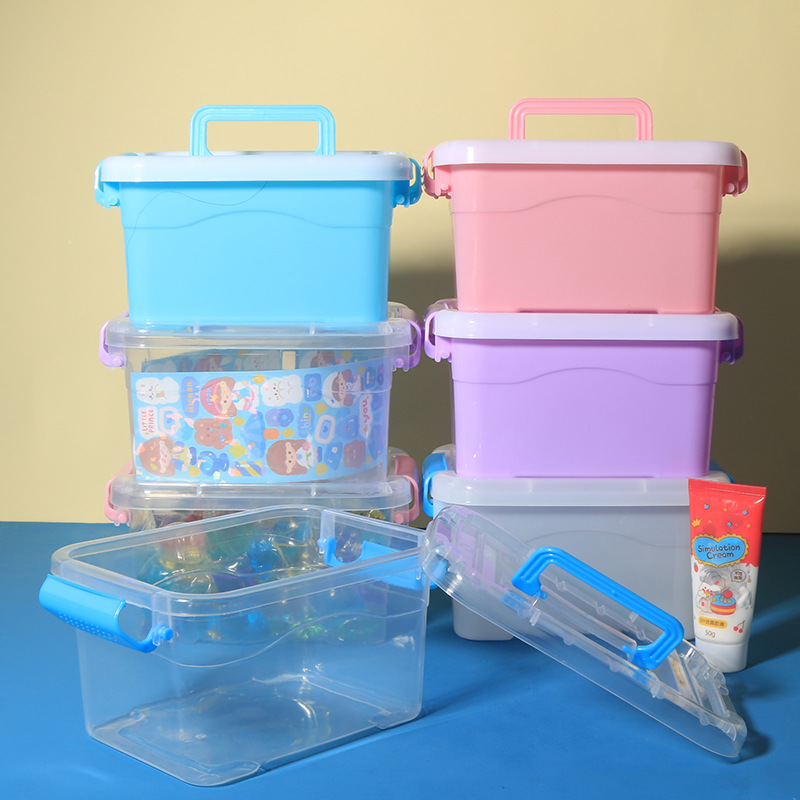 0.4kg portable plastic finishing box storage box 40 laundry beads packaging box storage box sticker box
